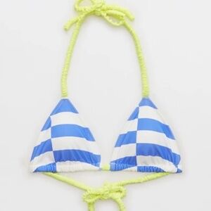 Aerie Scrunchie Tie String Triangle Bikini Set